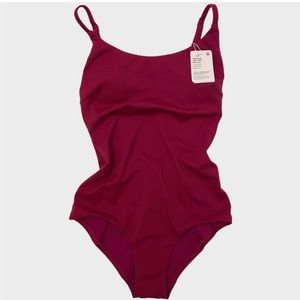 Lululemon Waterside One Piece Chevron Wild Berry XS